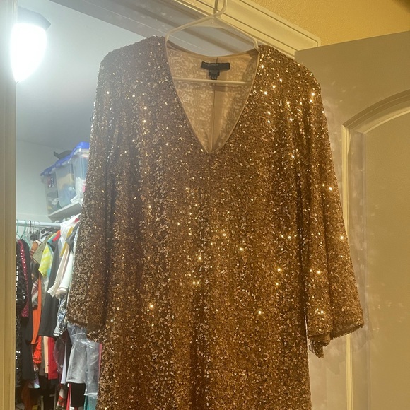 Rose Gold Sequin Dress - Picture 1 of 1